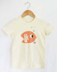 Joesph + Sue Swimming Fish Kids T-Shirt in Natural