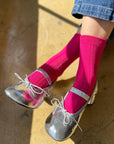 Le Bon Shoppe Her Socks in Fuchsia