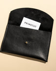 Primecut Envelope Pouch in Black Leather