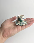 Fooshoo Candlestick Holder in Green Speckle