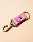 Primecut Leather Keychain in Sorbet