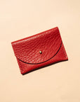 Primecut Cardholder in Tomato Leather