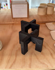 Mayhewn Marbled Plant Stand in Black Marble