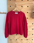 Vintage 90s Red Cotton Square Knit Sweater