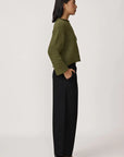 Laude the Label Mare Rolled Neck Sweater in Olive
