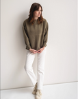 Rawson Vintage French Faded Crew Sweatshirt in Olive Green