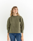 Rawson Vintage French Faded Crew Sweatshirt in Olive Green