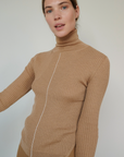 The Knotty Ones Austėja Merino Wool Turtleneck in Nutmeg