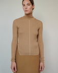 The Knotty Ones Austėja Merino Wool Turtleneck in Nutmeg