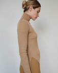 The Knotty Ones Austėja Merino Wool Turtleneck in Nutmeg