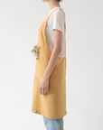 Linen Tales Crossback Apron in Honey