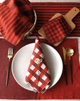 Striped Tea Towel in Ruby