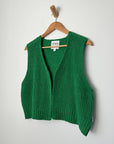 Le Bon Shoppe Granny Cotton Sweater Vest in Green Pepper