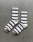 Le Bon Shoppe Striped Boyfriend Socks in Sailor Stripe