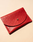 Primecut Cardholder in Tomato Leather