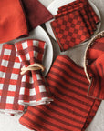 Striped Tea Towel in Ruby