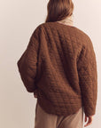 Shepherd reversible cardigan: Oatmeal/Brown / Solid