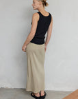 The Talia Skirt: Khaki