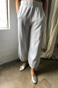 French Terry Balloon Pant - Heather Grey