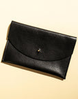 Primecut Envelope Pouch in Black Leather