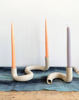 Janelle Gramling Wavy Ceramic Candlestick Holder - Large