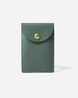 The Biggie Leather Card Case: Evergreen