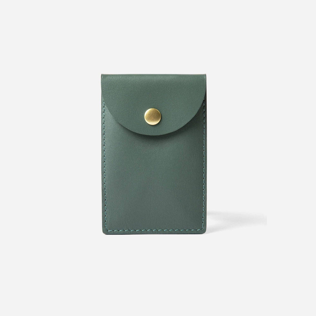 The Biggie Leather Card Case: Evergreen